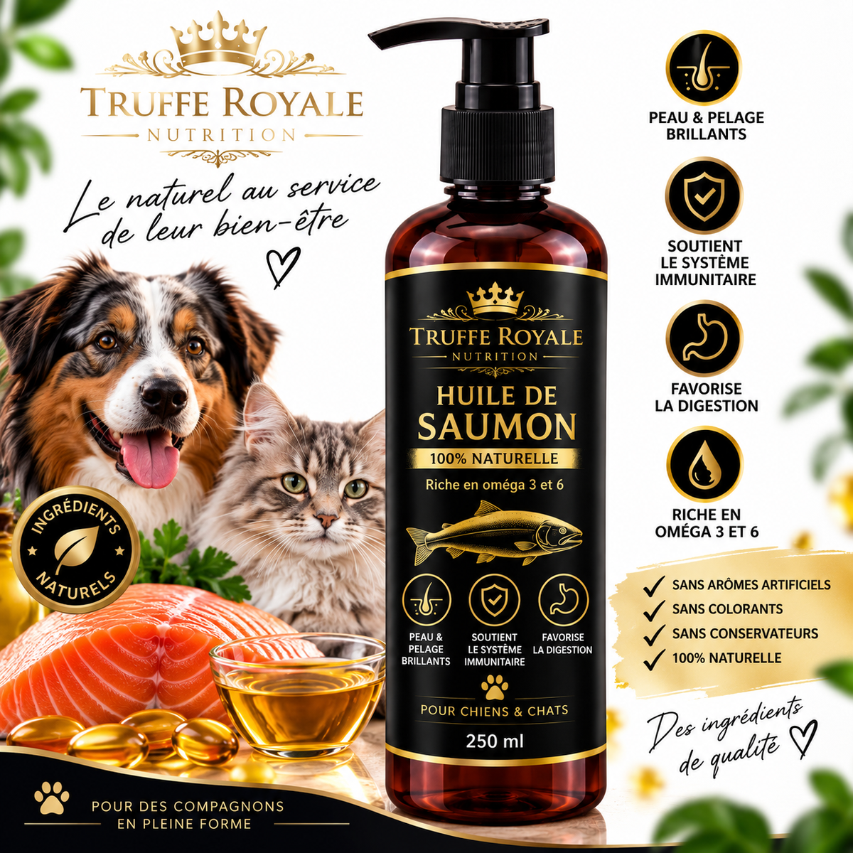 Huile de Saumon 100% Naturelle