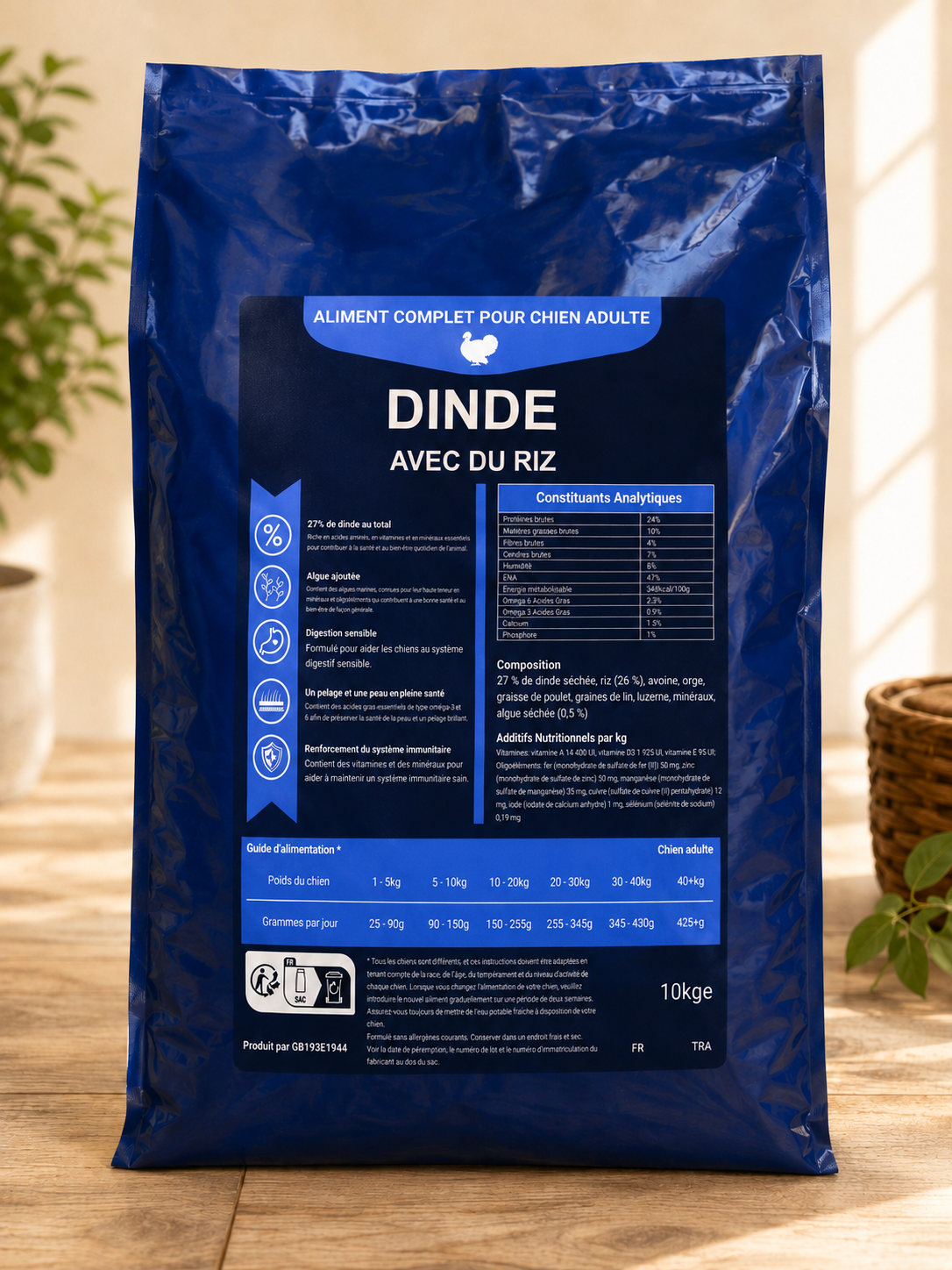 Croquette Chien Adulte - Dinde & Riz - 10kg