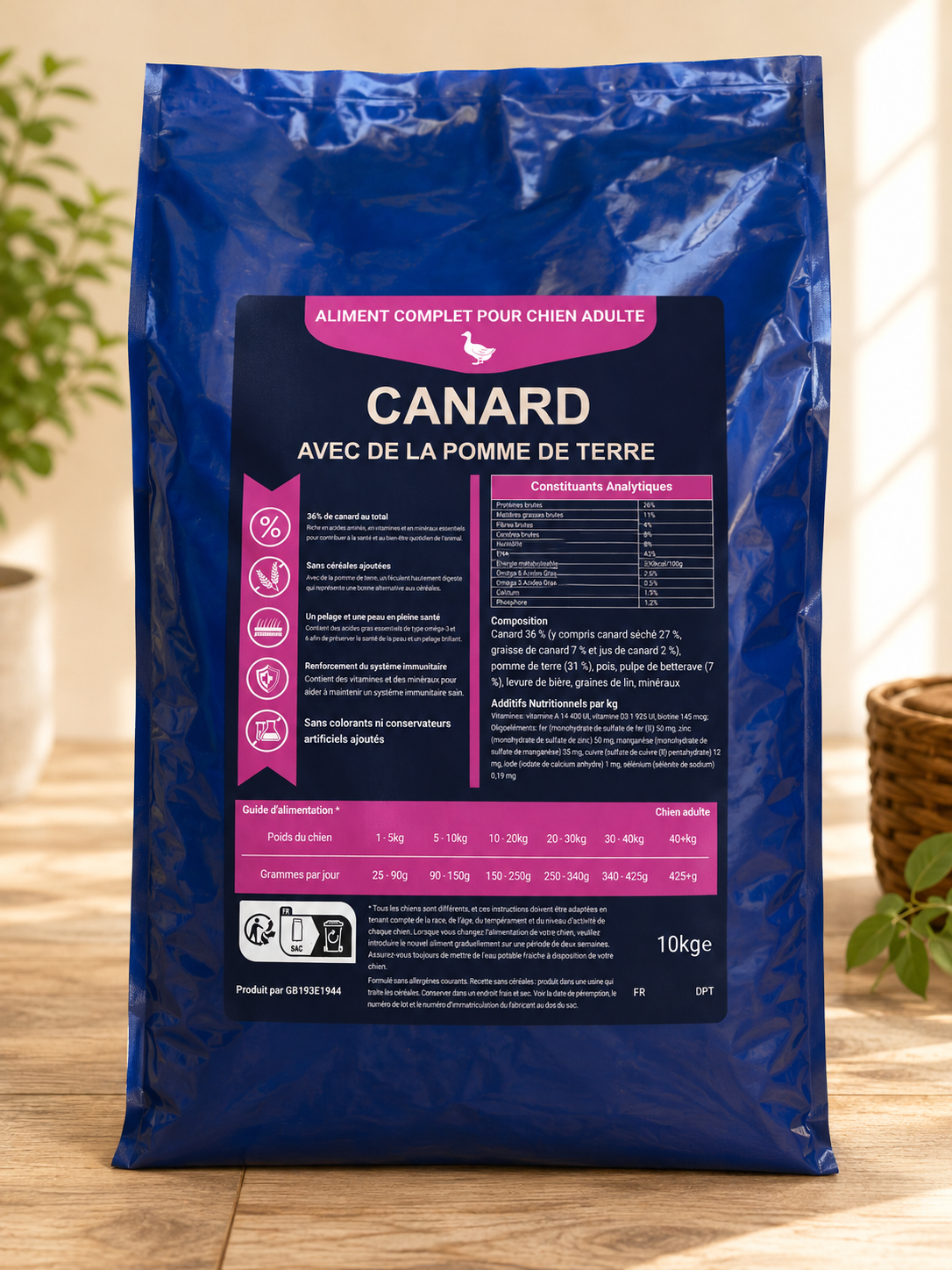 Croquette Chien Adulte - Canard & Pomme de terre - 10kg