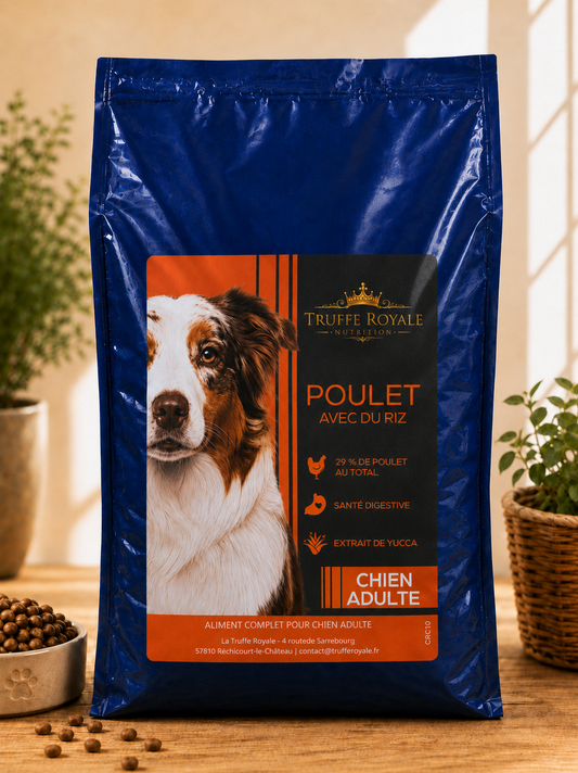 Croquettes Chien Adulte – Poulet & Riz – Riche en volaille - 10kg