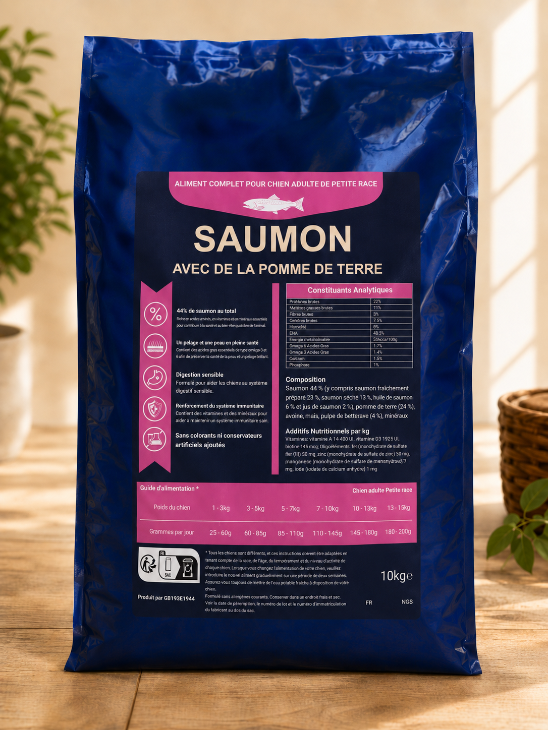 Croquette Petite Race - Saumon & Pomme de terre - 10kg
