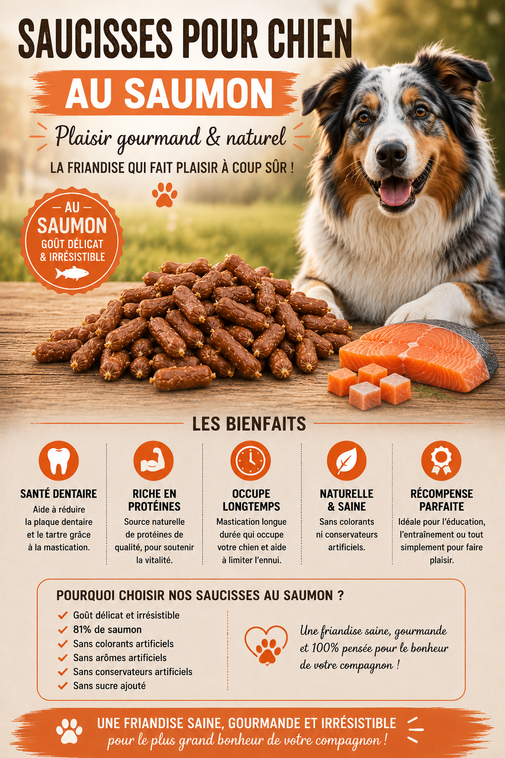 Saucisses pour chien - x10